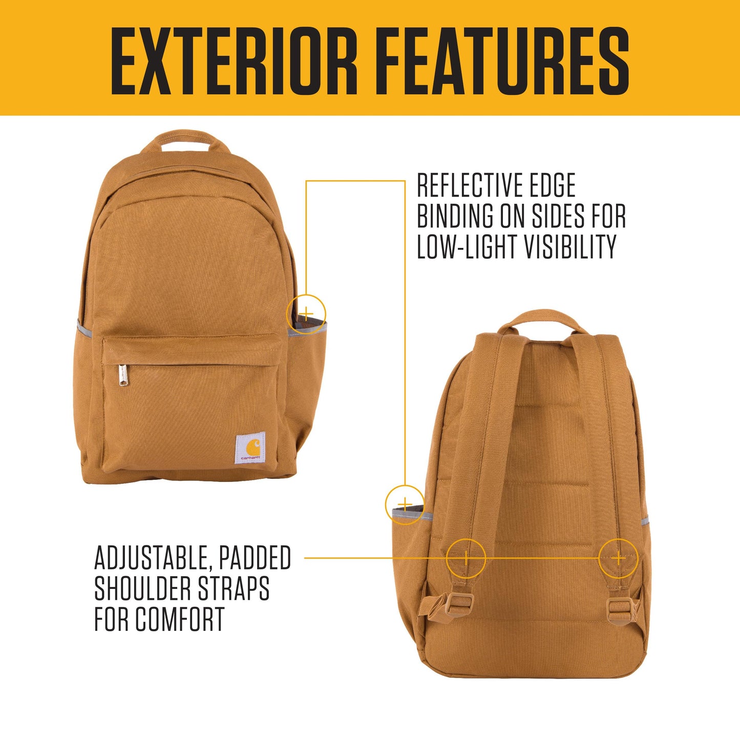 Carhartt 21L Classic Laptop Backpack, Water-Resistant Pack W/ 15" Laptop Sleeve and Organizational Compartments, Seabrook