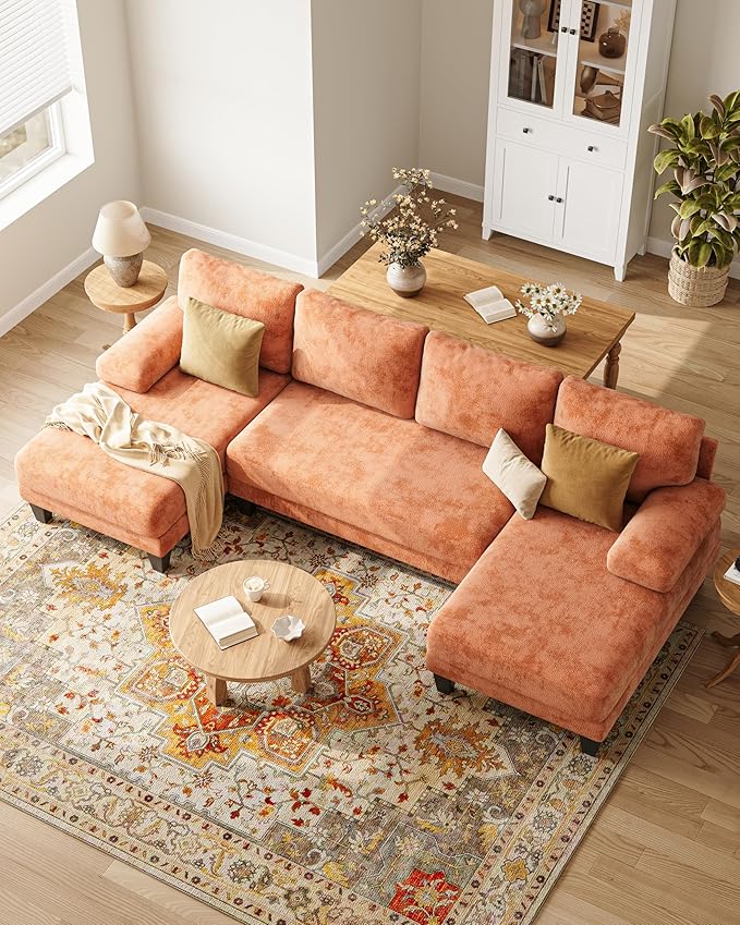 U-Shaped Sectional Couches for Living Room | 112 Inch Modern Sectional Couch |