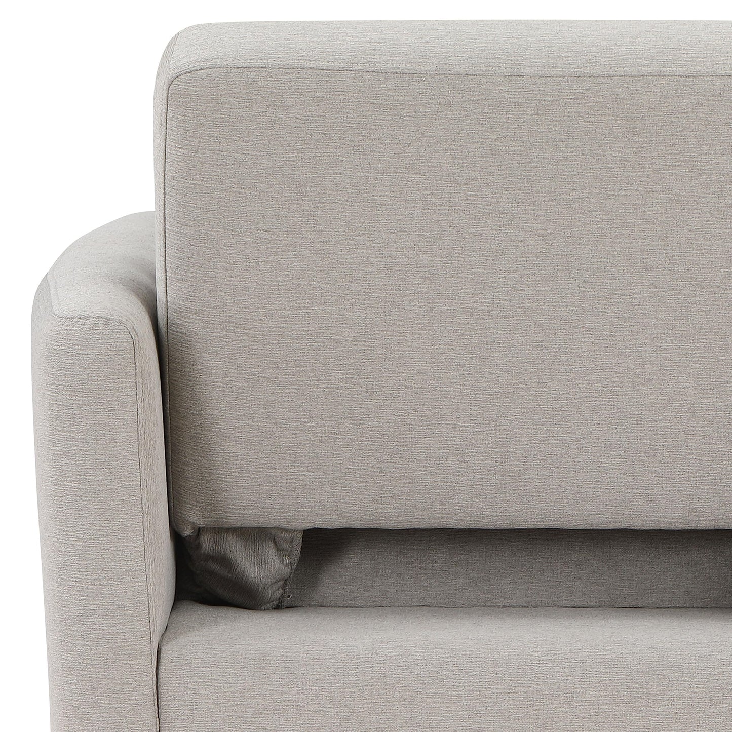 Serta® Corwin 36" Convertible Accent Chair, Dreamcoil® Comfort, FingerGuard® Pinch Point Protection, Woven Polyester Fabric, Light Gray