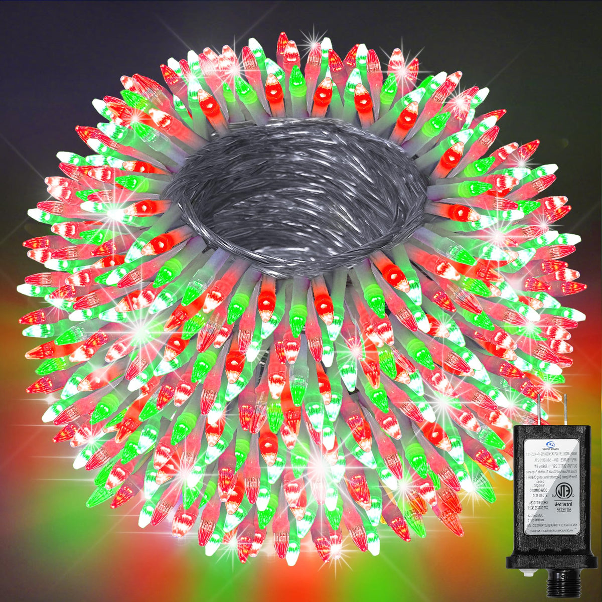 300 LED Red & Green String Lights, 75FT Connectable Fairy Lights with 12 Modes Dimmable Timer, Spring Decorations for Home, Tree Lights Indoor for Spring Summer Birthday Party Christmas Decorations