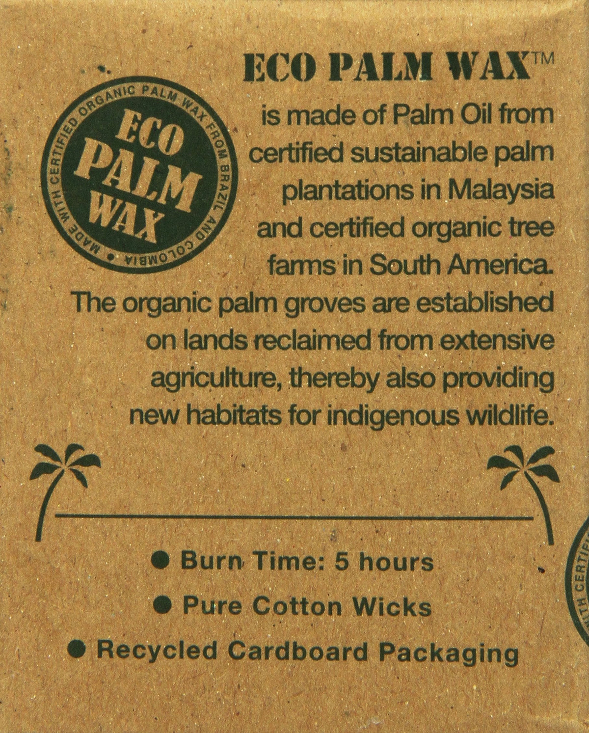 Aloha Bay Palm Wax Tea Lights with Aluminum Holder Cream Candles, 12 Count