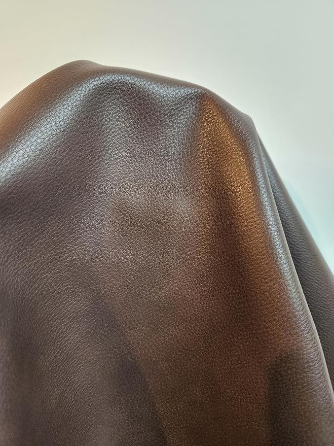 NAT Leathers | Cacao Brown Pebblegrain Soft Faux Vegan Leather PU | 5 Yards Cut
