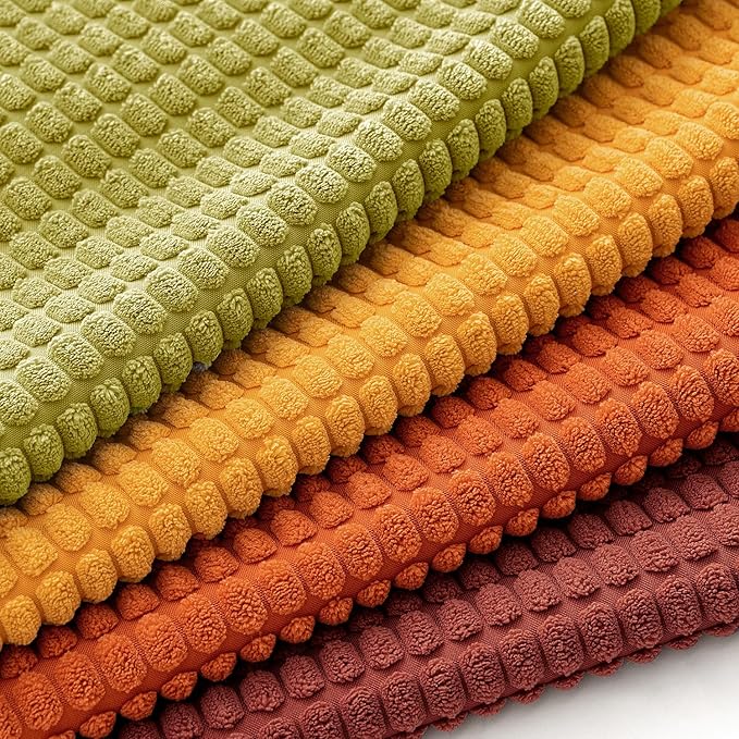 MIULEE Fall Decorative Pillow Covers 20x20 Inch Set of 4 Burnt Orange Green