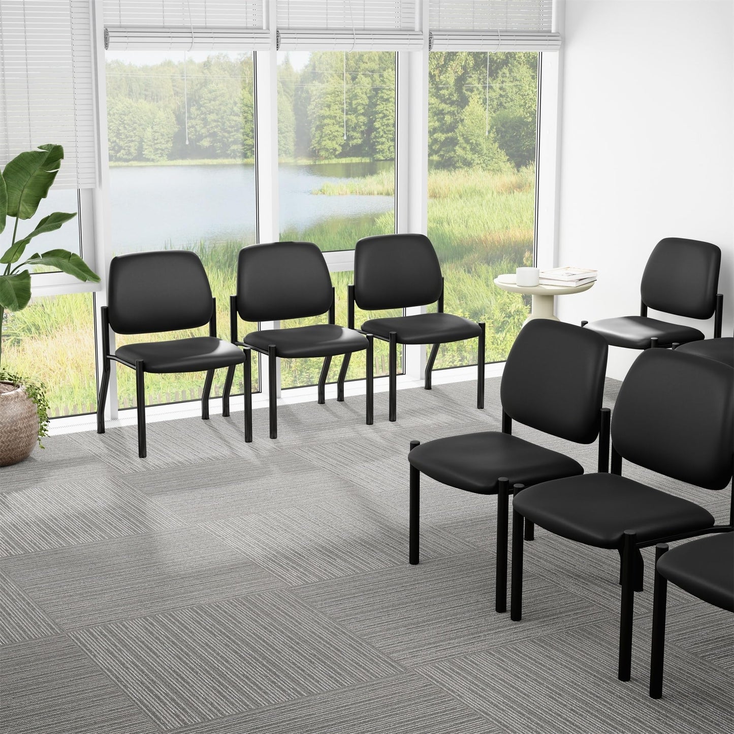 Boss Office Products Guest Chair 500 lb. Weight Capacity in Black