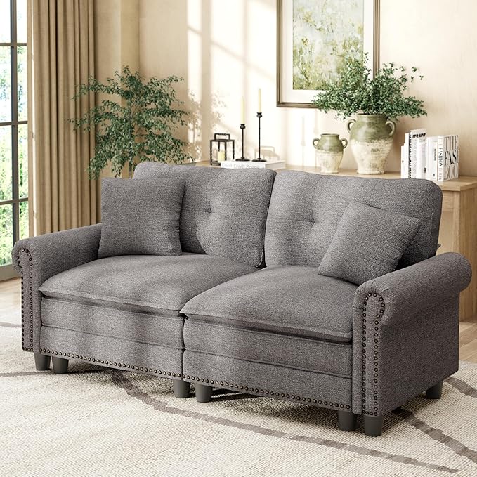 HERA'S HOUSE 73.2" Mid-Century Modern Loveseat, Oversized Sectional Couch