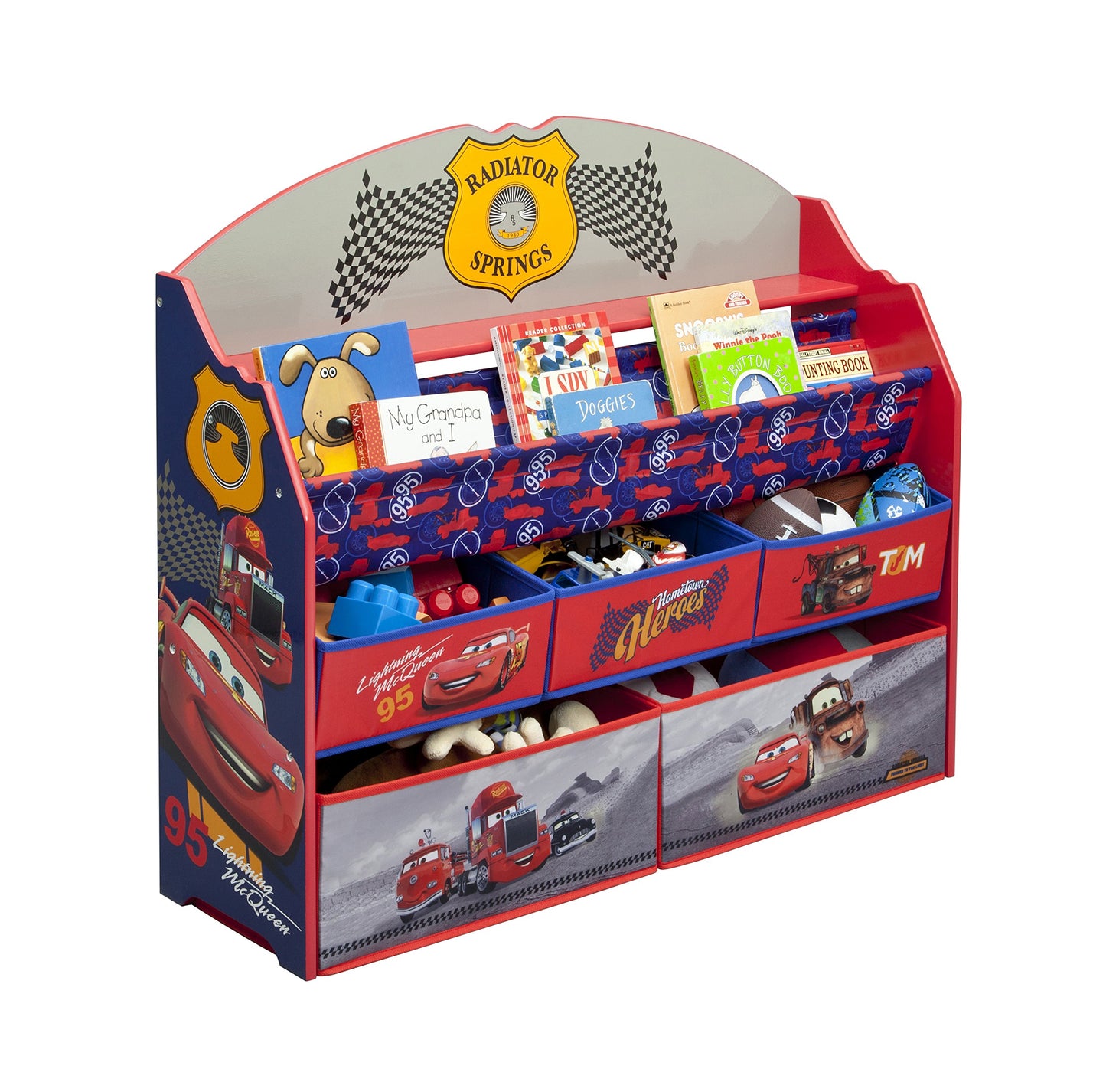 Delta Children Deluxe Book & Toy Organizer, Disney/Pixar Cars