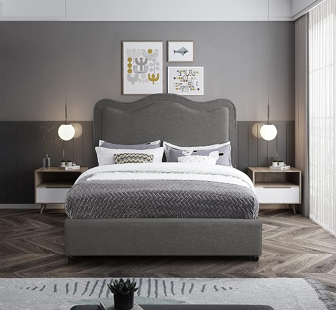 Meridian Furniture FelixGrey-Q Felix Collection Modern | Contemporary Linen