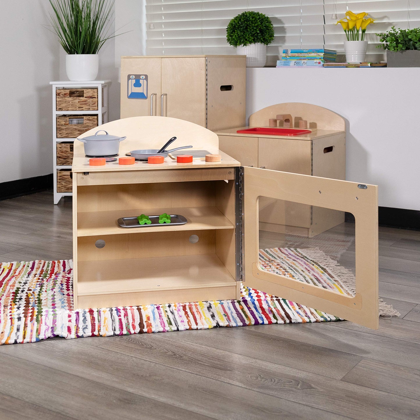 Flash Furniture Hercules Children's Wooden Kitchen Stove for Commercial or Home Use - Safe, Kid Friendly Design