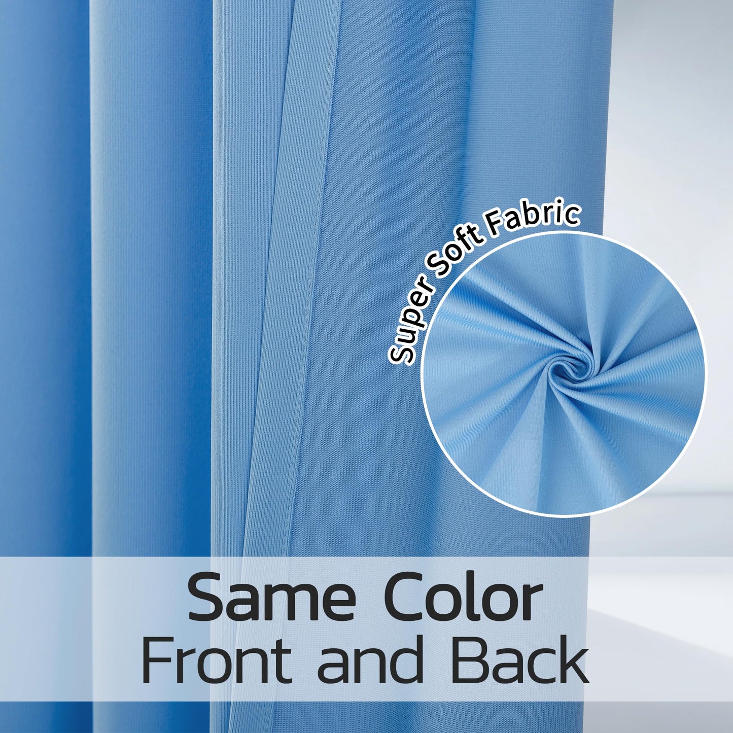 Phating Flame Retardant Hospital Curtains Room Divider, Cubicle Divider Privacy Medical Curtains for Hospital, Clinic, Lab(1 Panel, 15x8FT,Dark Blue)