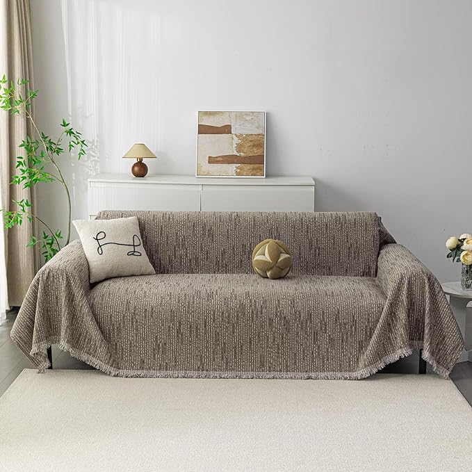 MYSKY HOME Couch Covers for 3 Cushion Couch Sofa, Sectional Couch Cover L Shape