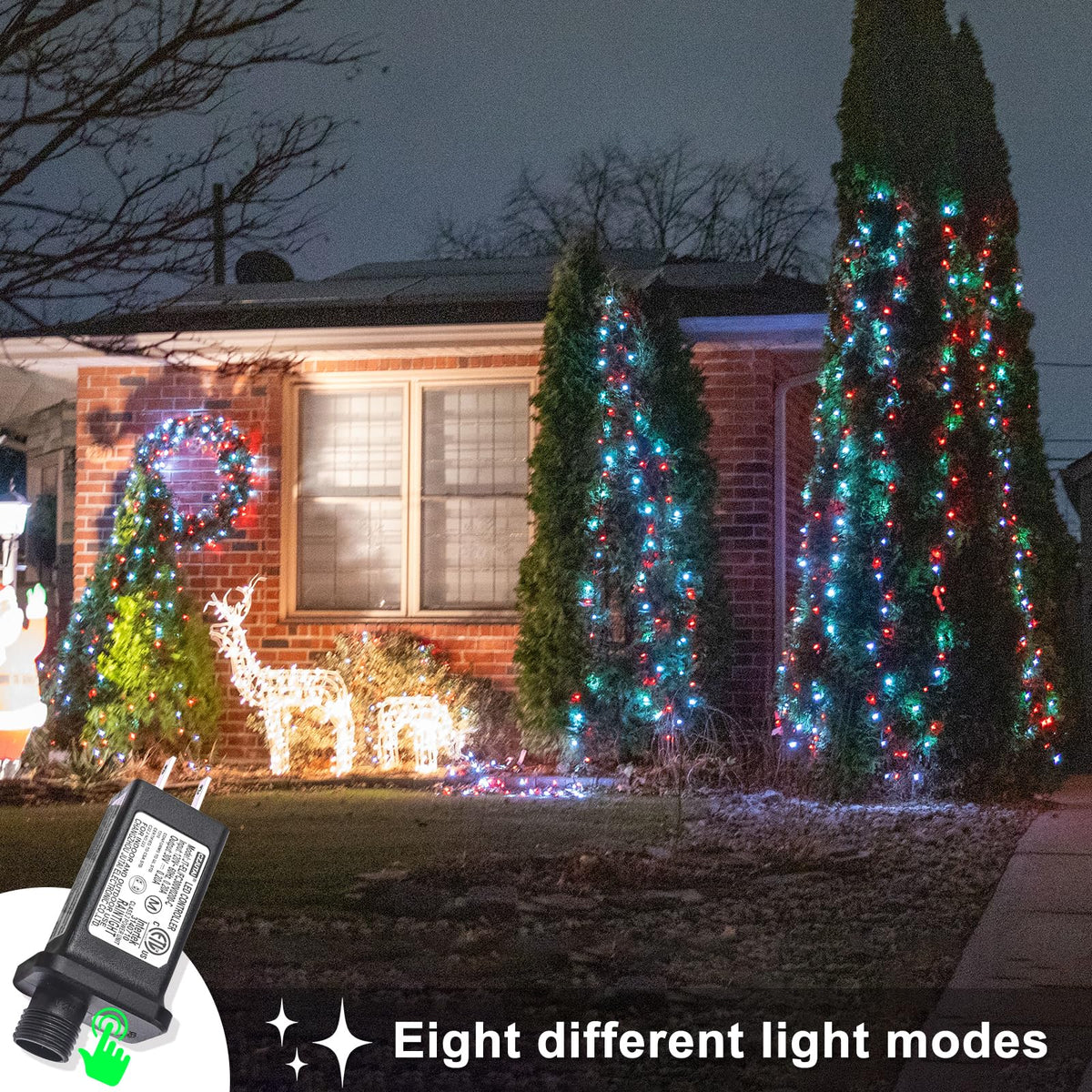 250 LED Red and White Christmas Lights Outdoor, 82 FT Christmas String Lights Waterproof 8 Modes, Clear Wire Plug in Twinkle Fairy Lights for Indoor Outside Bedroom Party Holiday Decorations