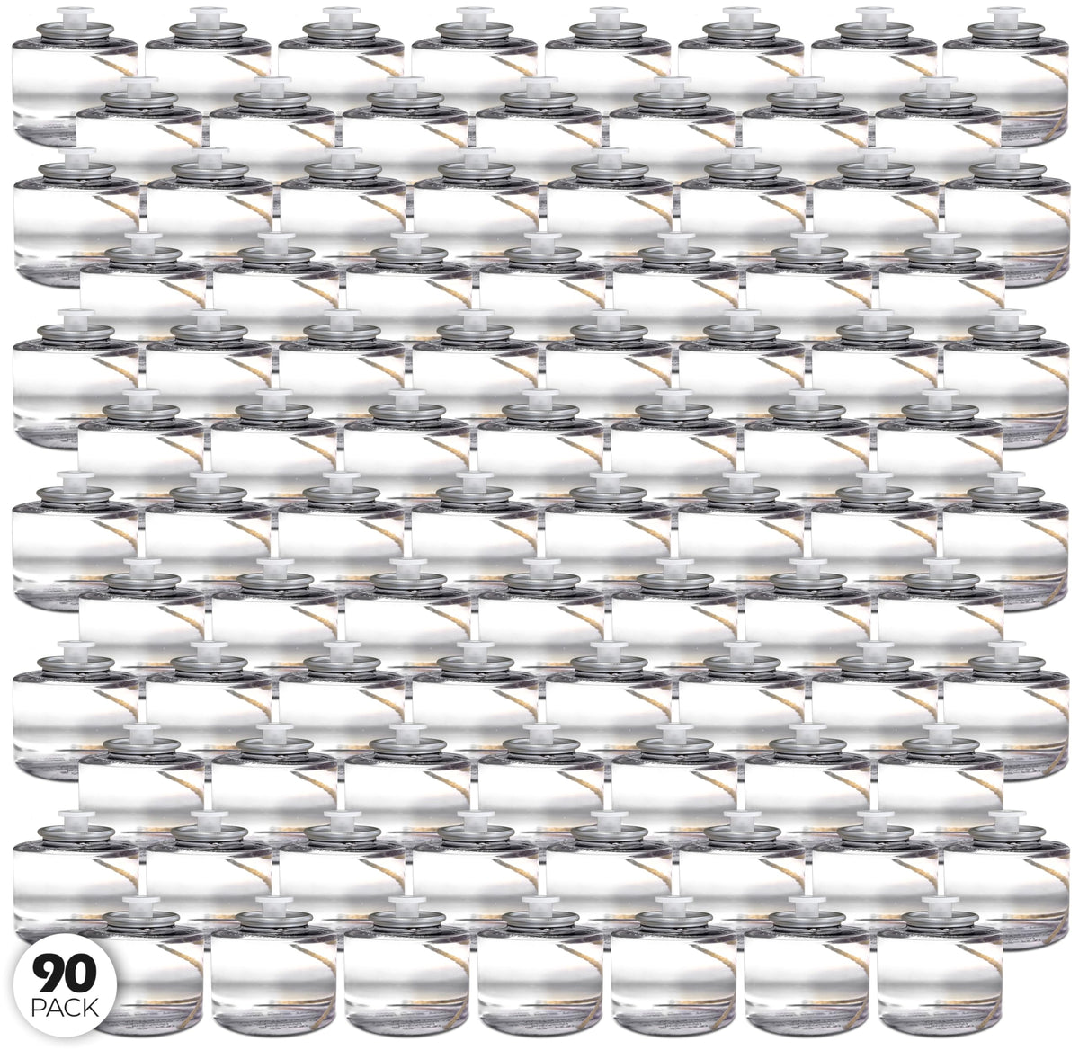 Hyoola Liquid Candles - 8 Hour Disposable Paraffin Tea Lights - 90 Pack for Restaurant Tables and Emergencies