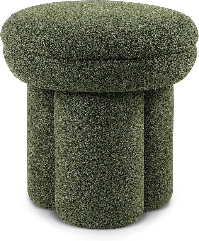 Furniture of America Rami Modern 18-inch Mushroom-Shape Upholstered Ottoman