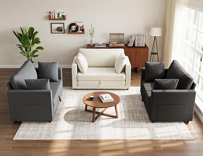 51" Loveseat Sofa Bed, Pull Out Love Seat