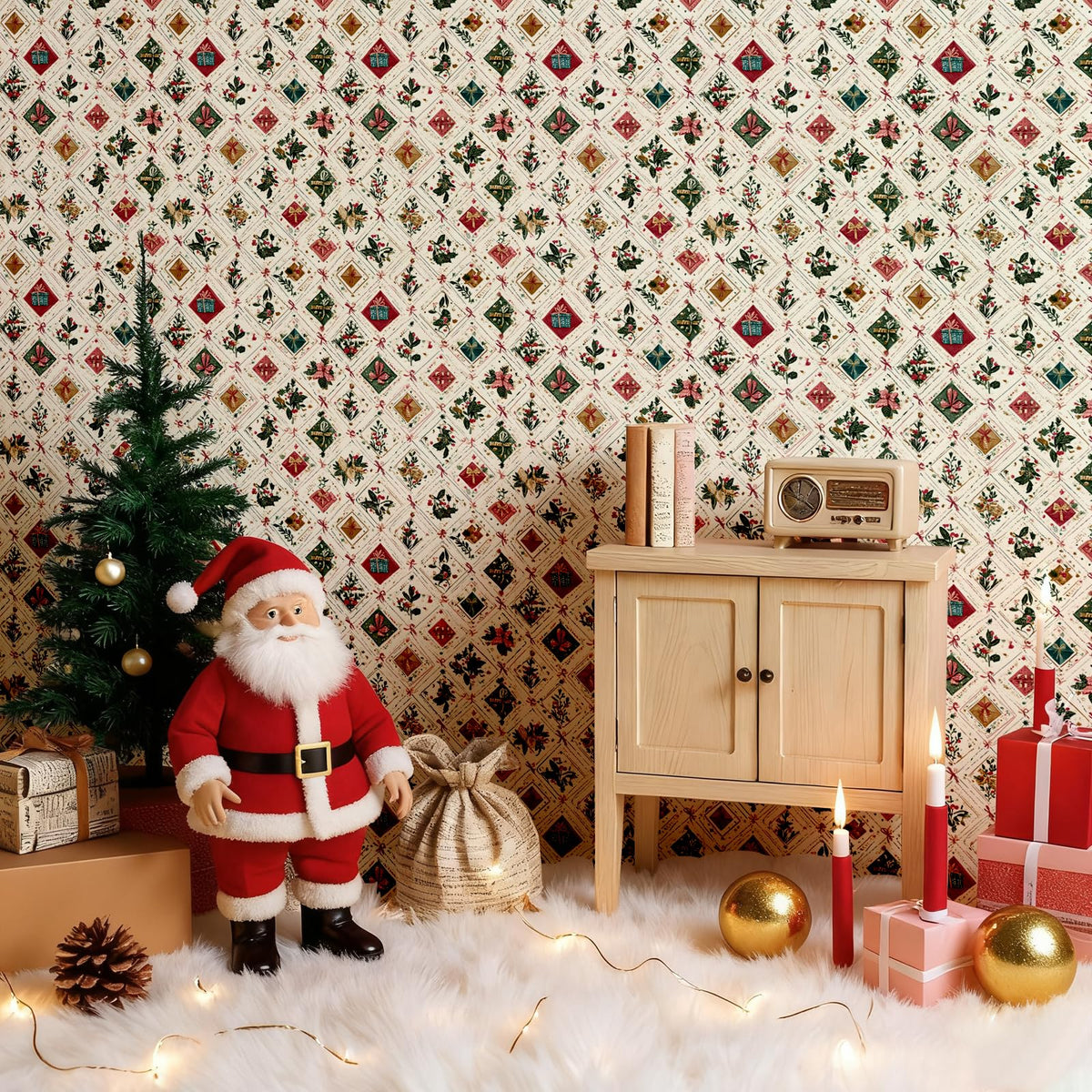Kitico Peel and Stick Wallpaper – Self Adhesive Wall Paper for Walls, Waterproof Removable Contact Paper Roll for Everyday Home Décor & Christmas Gift Wrap Roll 17.3"x393"