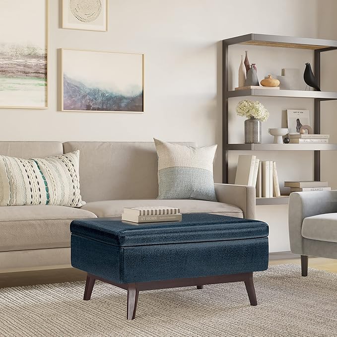 SIMPLIHOME Owen Coffee Table Storage Ottoman