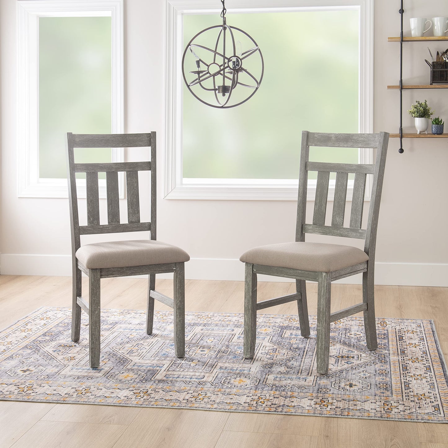 Powell Turino Side, 18" Seat Height (Set of 2) Dining Chair, White (457-434)