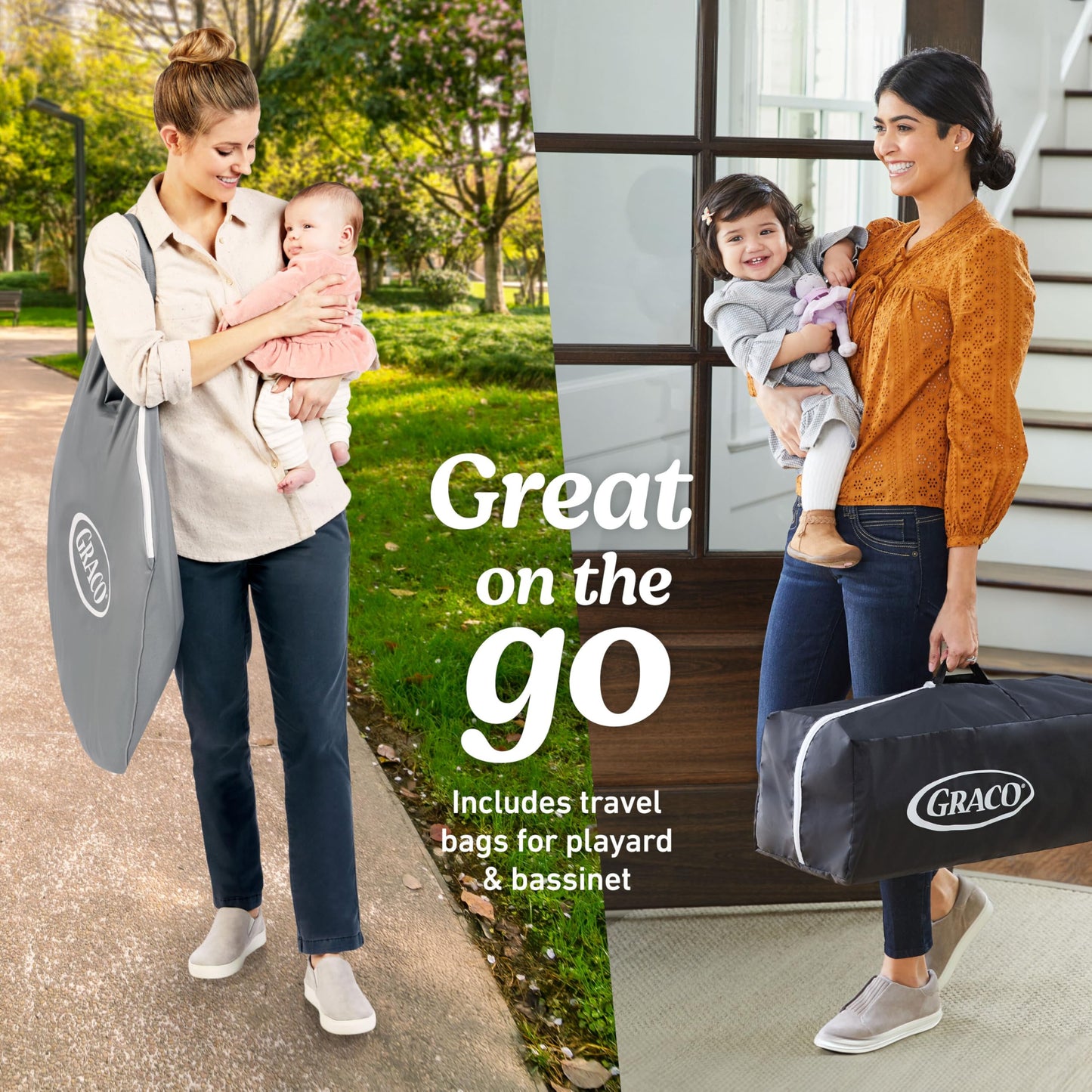 Graco® Pack ’n Play Travel Dome Playard, Portable Bassinet with UV Canopy, Full‑Size Infant Bassinet, Diaper Changer