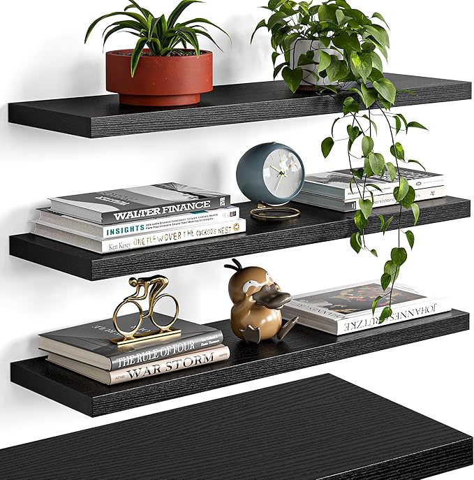 YUFLINX 23’’Black Floating Shelves