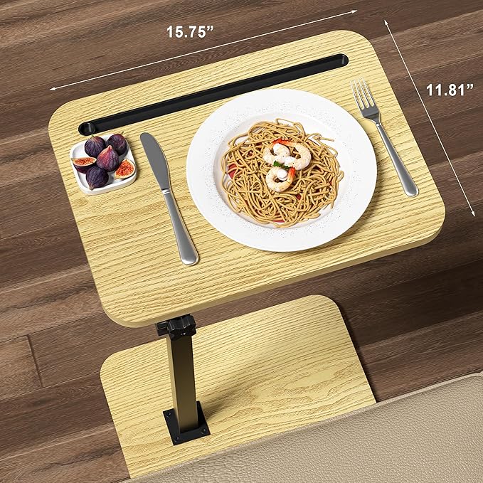 360° Swivel Sofa Side Table for Couch