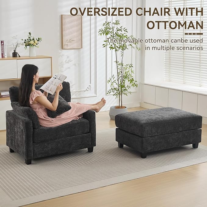 WUTUTUEE 57.5" Oversized Chaise Lounge