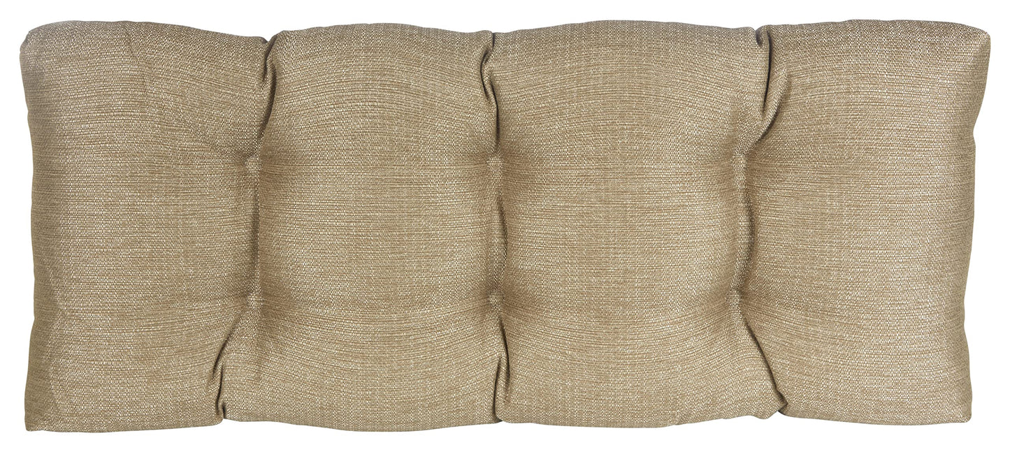Klear Vu The Gripper Non-Slip Tufted Bench Cushion for Indoor Furniture, Assembled in USA, Entryway Storage, Bay Window, Corner Nook or Piano Seat, 33 Inches, Solid Gold
