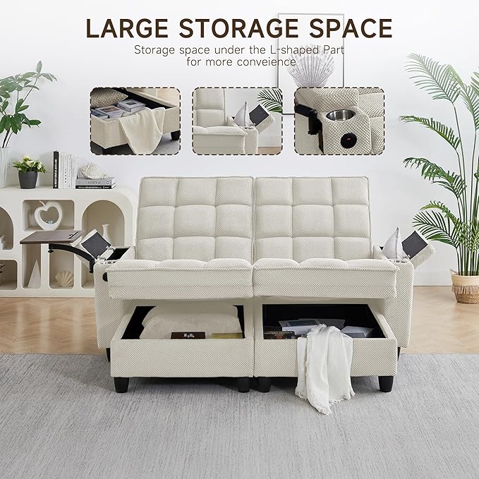 Auvsoce 71" Loveseat Recliner Chair