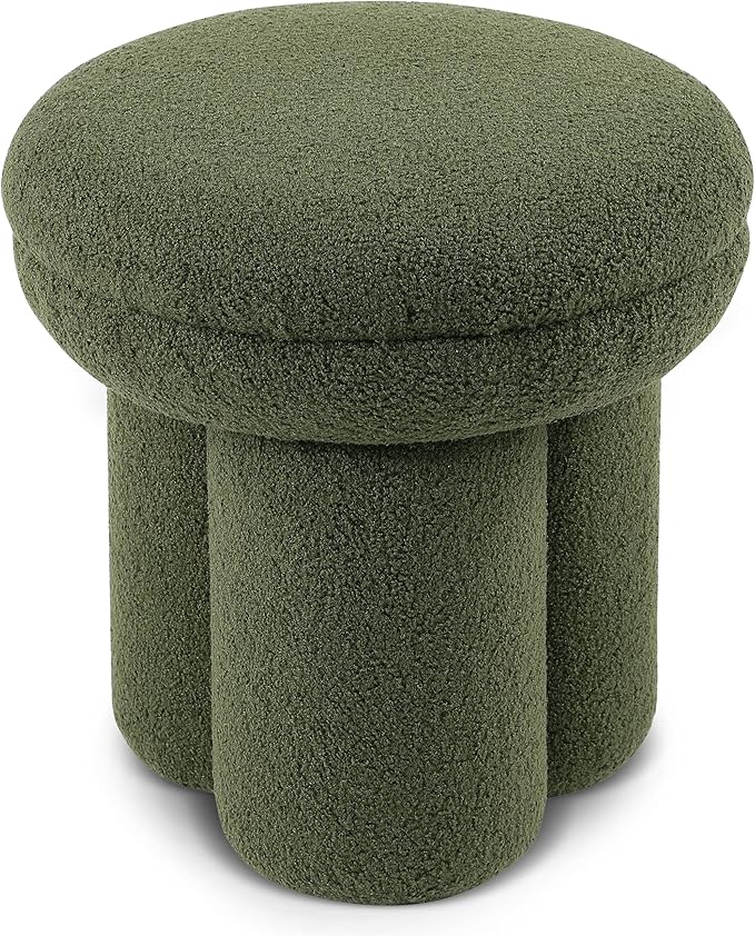 Furniture of America Rami Modern 18-inch Mushroom-Shape Upholstered Ottoman