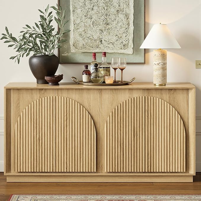 win2win Fluted Sideboard Buffet Cabinet