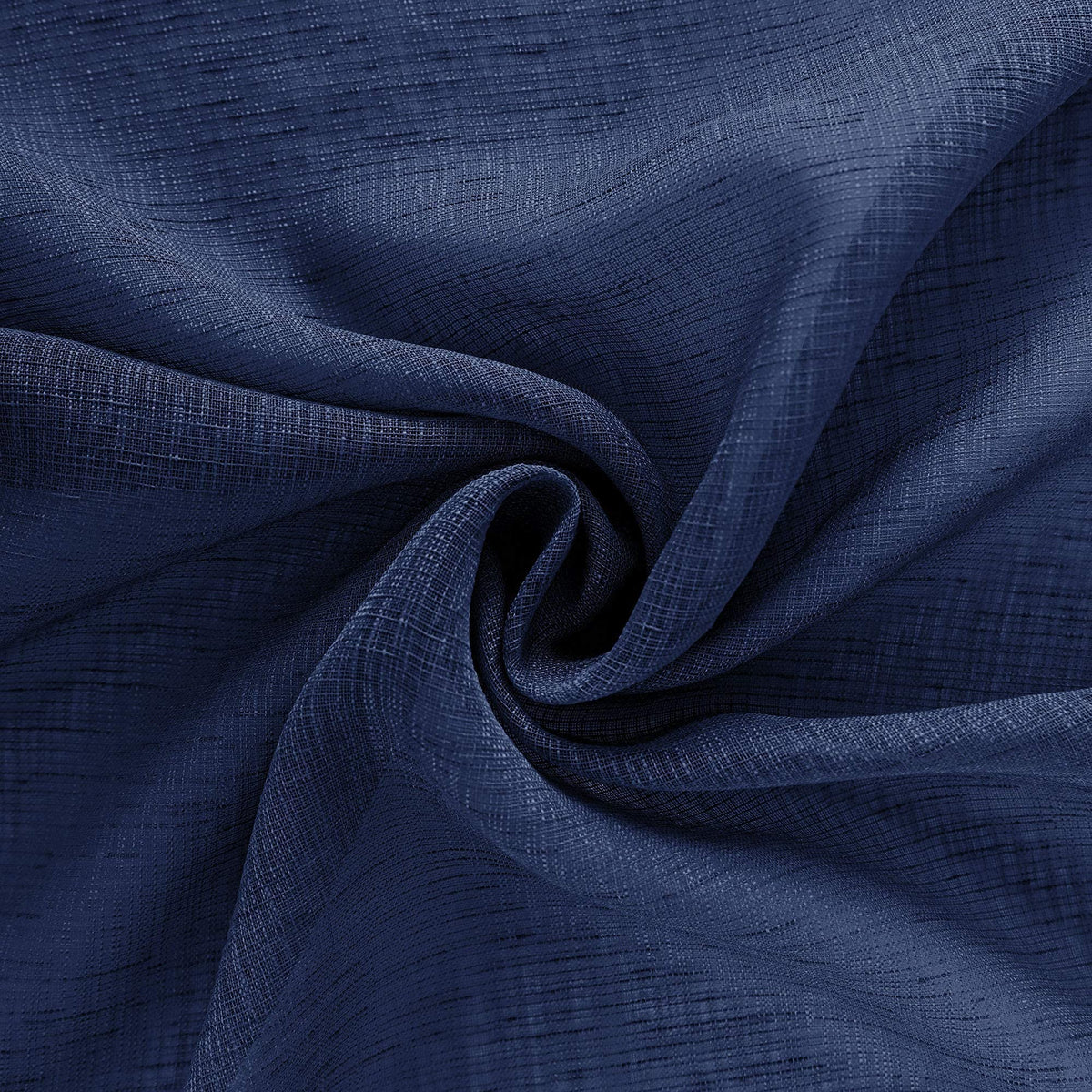 KOUFALL Navy Blue Curtains 84 Inch Length,Sheer Rod Pocket Linen Look Dark Blue Masculine Nautical Curtains for Boys Bedroom Living Room 2 Panels Set Indigo