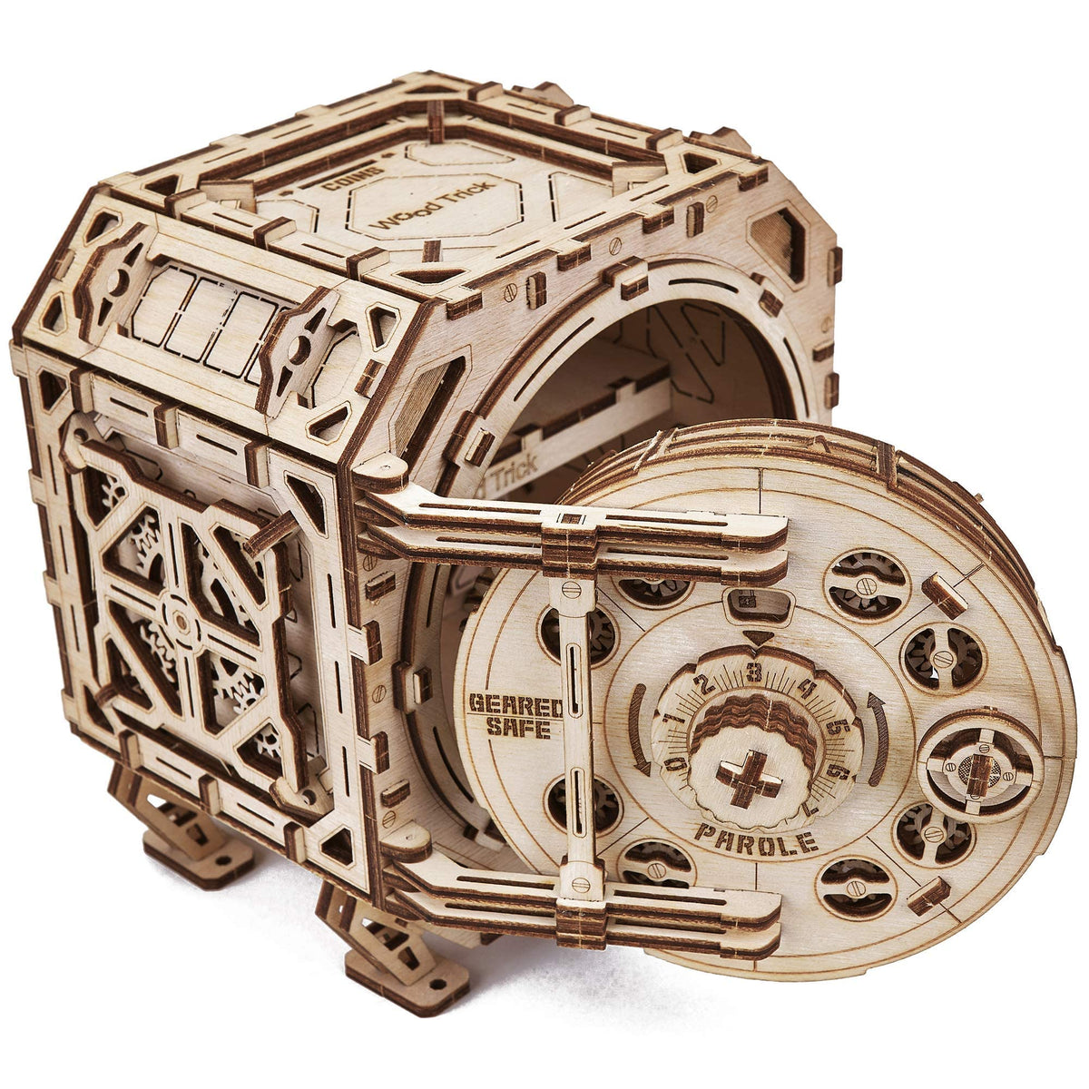 Wood Trick Safe Wooden Model Kit for Adults to Build - DIY Locker Puzzle Box with Combination - Mechanical - Store Your Precious Items - Heavy Duty Design - 3D Wooden Puzzles for Adults
