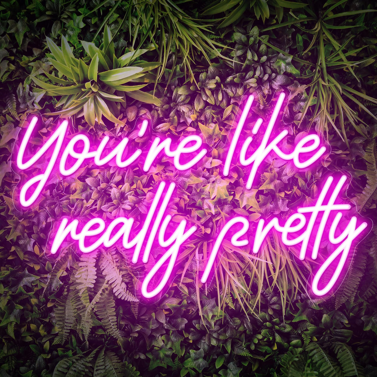 You're Like Really Pretty Neon Sign, Pink Neon Sign for Wall Decor | You're Like Really Pretty Sign for Girls Bedroom, Party, Salon - Best Gifts for Birthday, Christmas