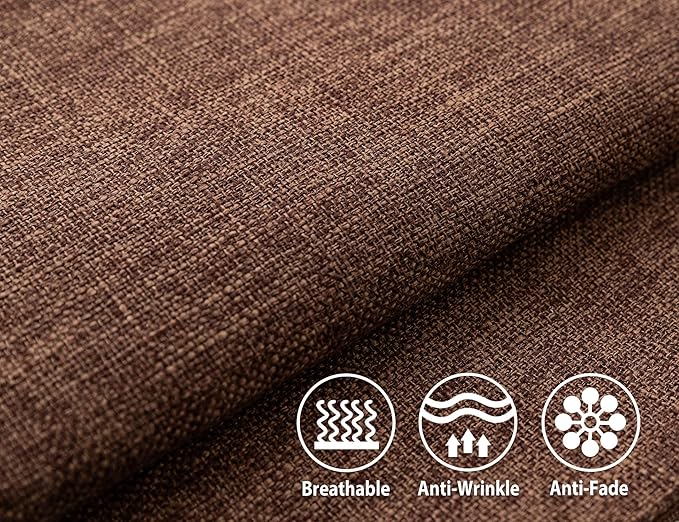 Stellhome Pack of 2 Linen Throw Pillow Covers Solid Fall Decorative Cushion