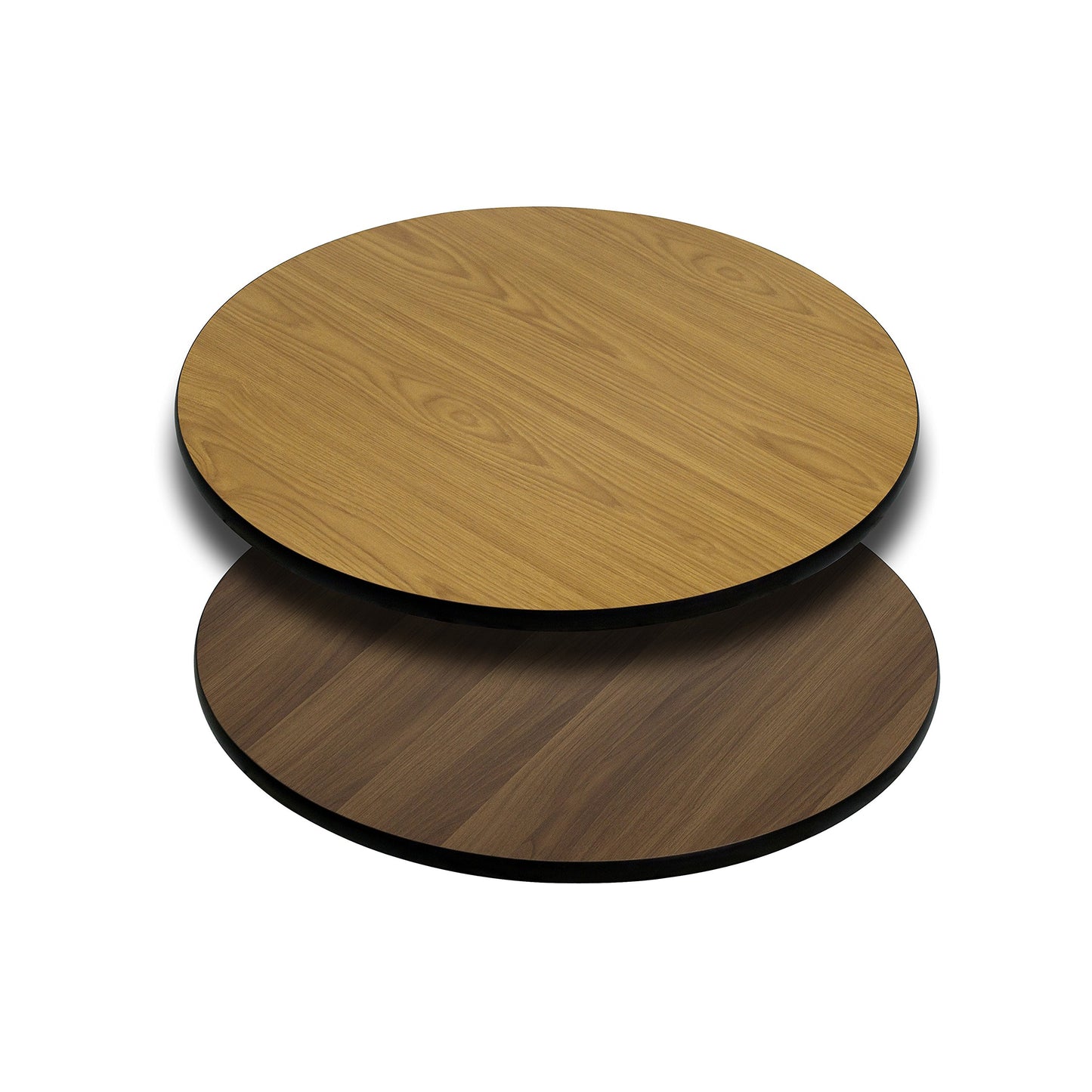 Flash Furniture Glenbrook 24" Round Table Top with Natural or Walnut Reversible Laminate Top