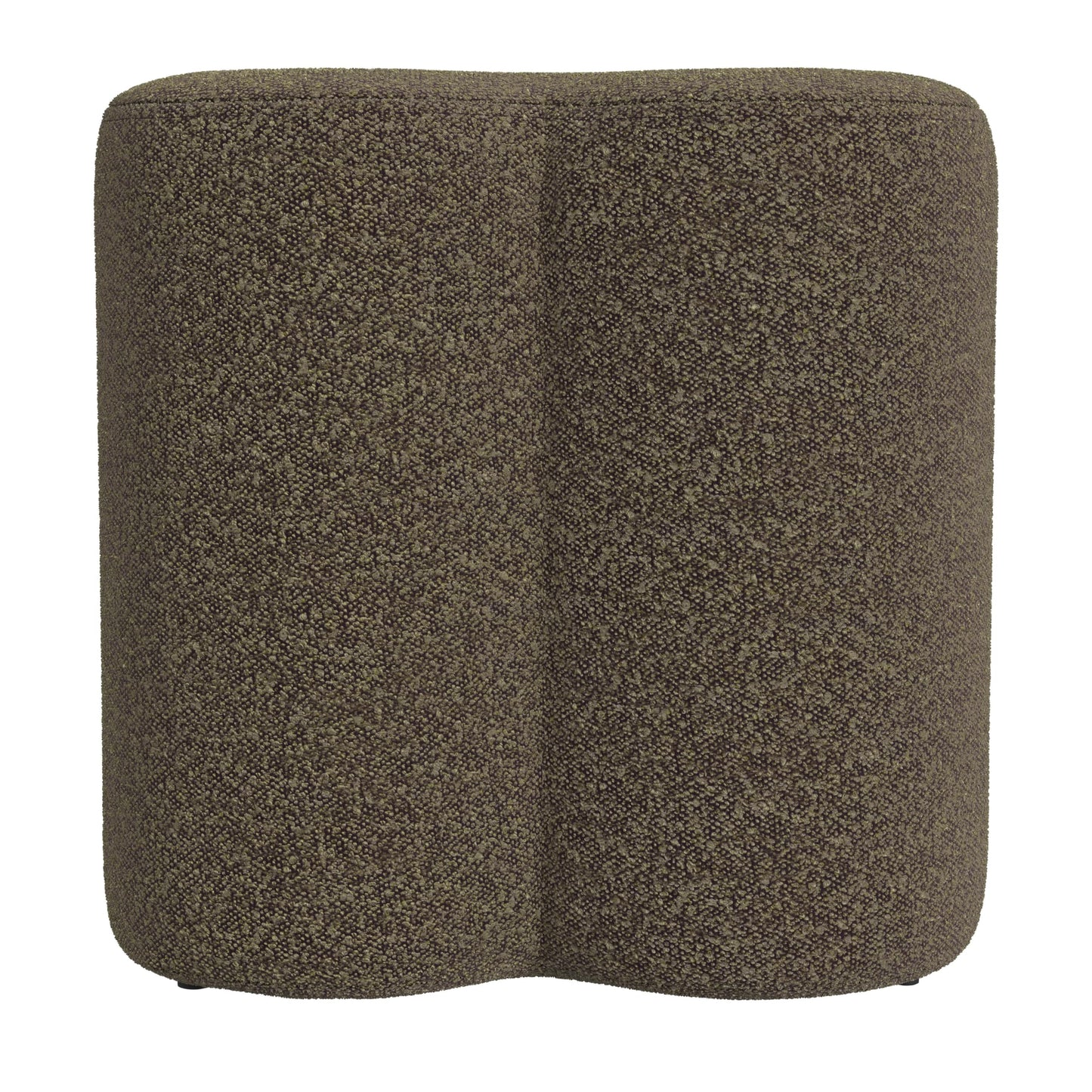 HomePop Upholstered Clover Shaped Ottoman|HomePop Home Décor|Foot Rest Ottoman - Dark Brown Boucle