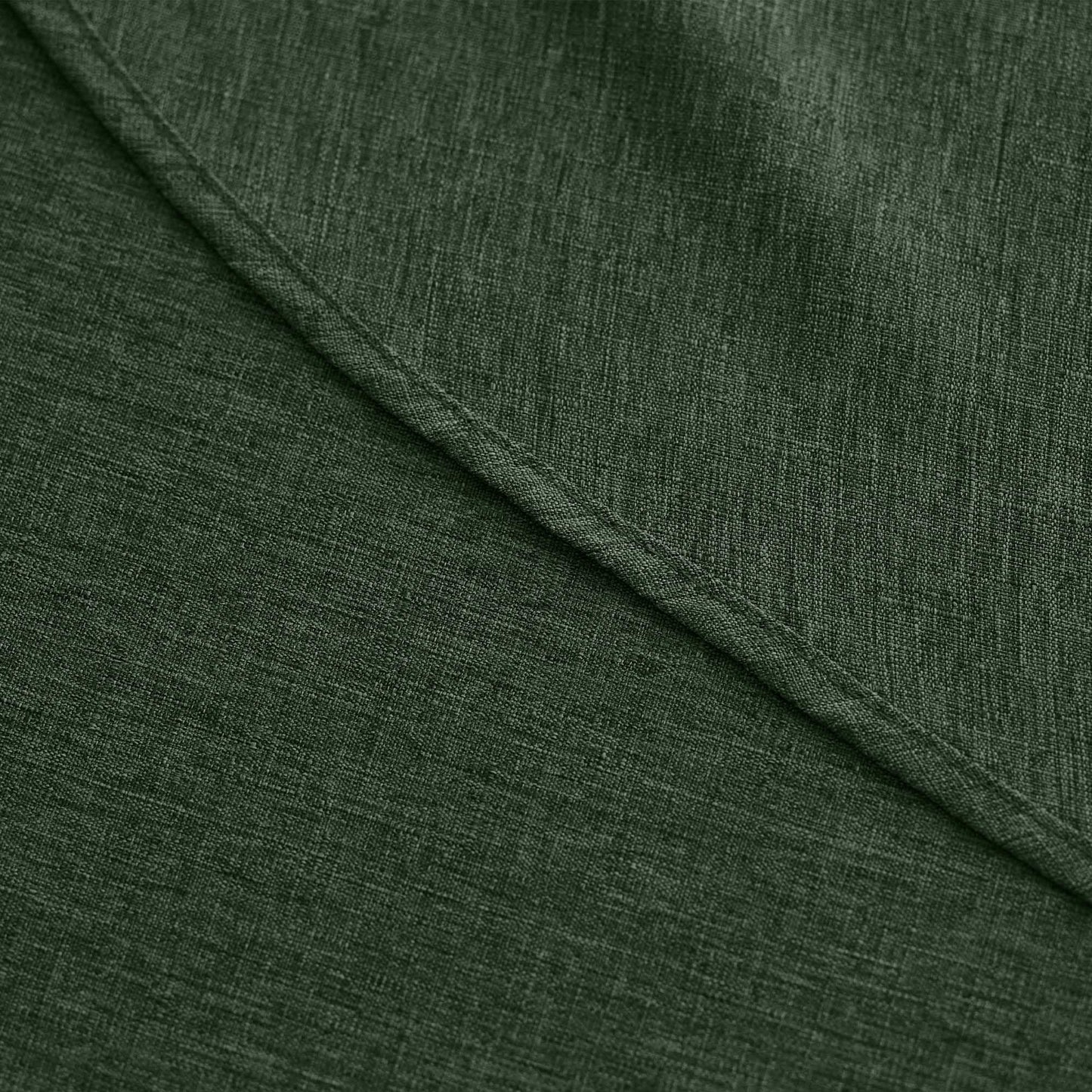 Decorelia Christmas Faux Linen Round Tablecloth, Decorative Fabric Waterproof Texture Farmhouse Table Cloth Cover for Dining Kitchen Party Indoor Outdoor Use (60 Inch, Round (2-4 Seats), Dark Green)