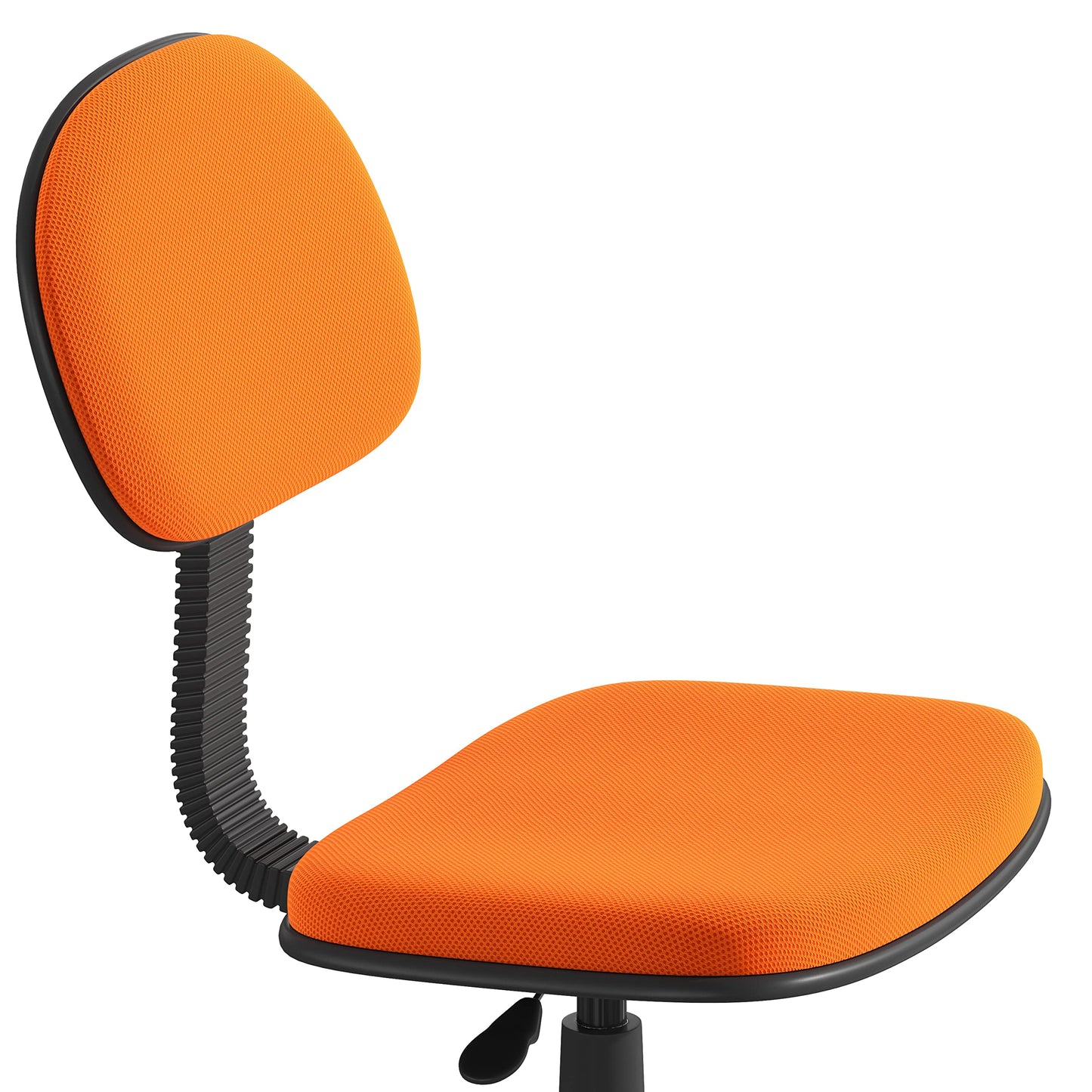 Flash Furniture Harry Low Back Swivel Task Office Chair - Adjustable Light Orange Student Chair with Padded Mesh Seat & Back - Homeschool Study Chair