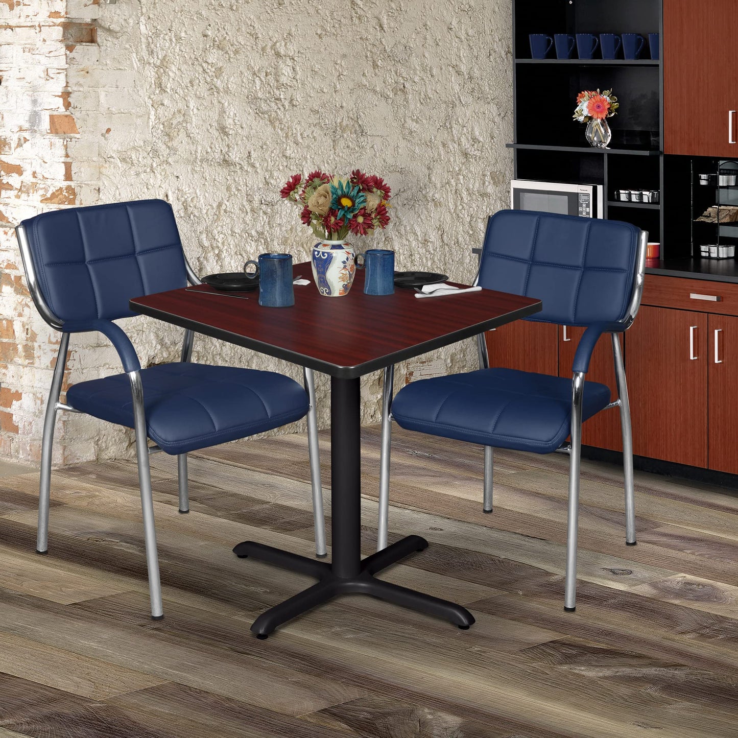 Cain 30" Square Breakroom Table- Mahogany