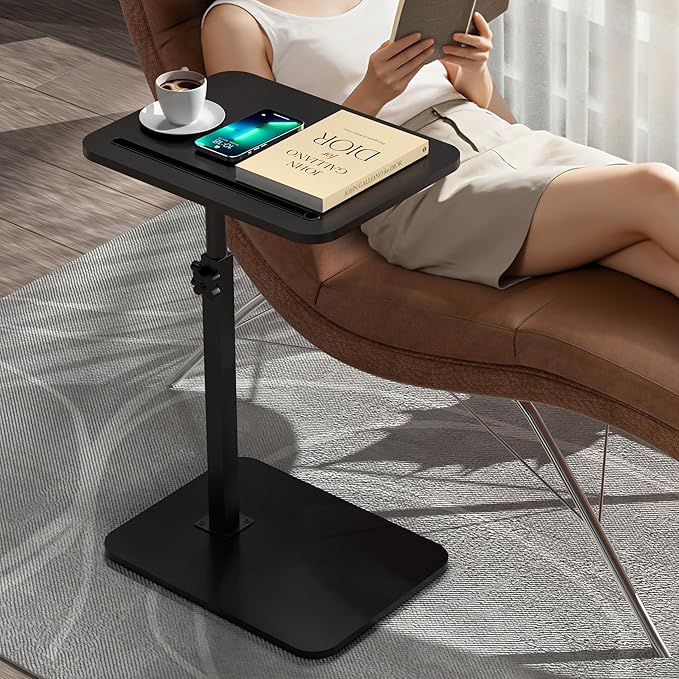 360° Swivel Sofa Side Table for Couch