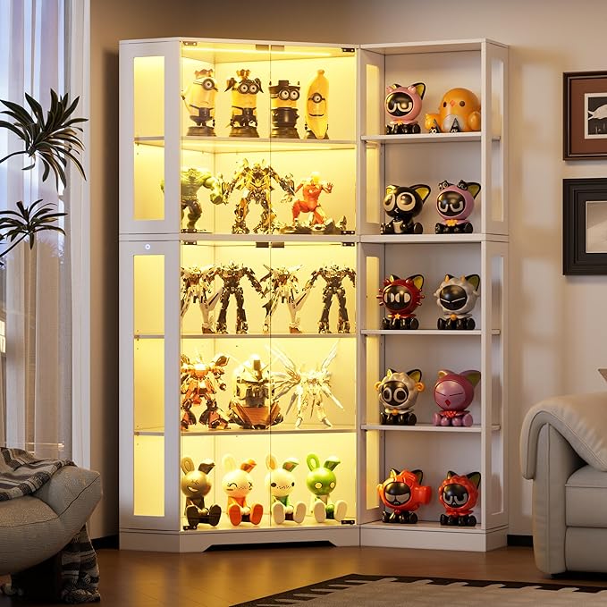 PAKASEPT Corner Display Curio Cabinet