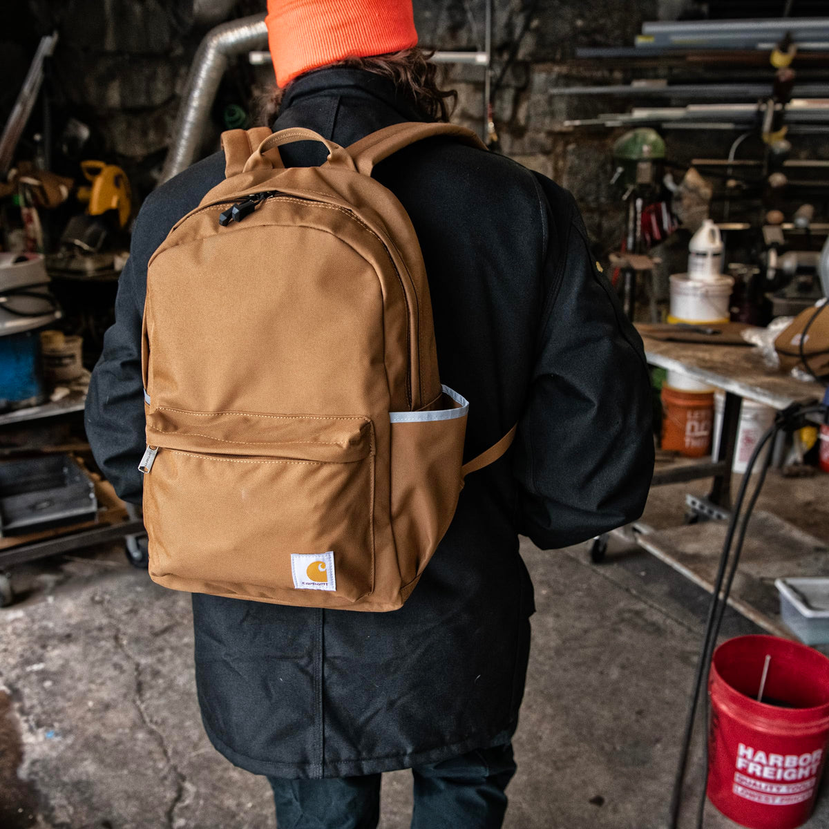 Carhartt 21L Classic Laptop Backpack, Water-Resistant Pack W/ 15" Laptop Sleeve and Organizational Compartments, Marmalade