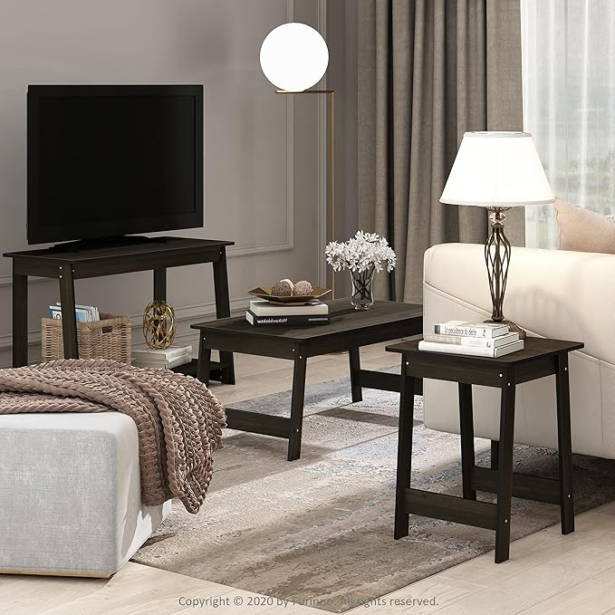 Furinno BEGINNING Side Table, Square Modern End Table