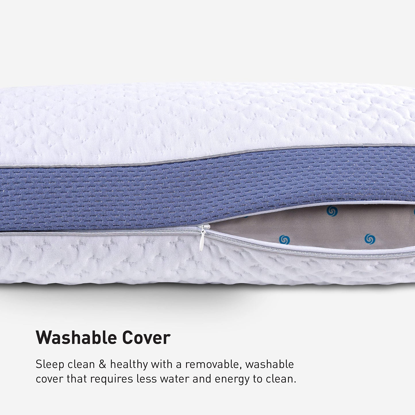 Bedgear Balance Cuddle Curve Performance Pillow - Size 1.0 - Moisture-Wicking Pillow for Side Sleepers - Medium Firmness Bed Pillow- Hypoallergenic, Washable Removable Cover - 20" W x 26" L x 5.25" H