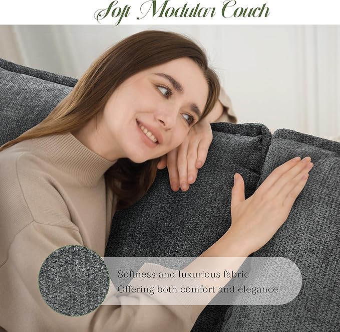 140" Cloud Couch, Modular Sectional Sofa