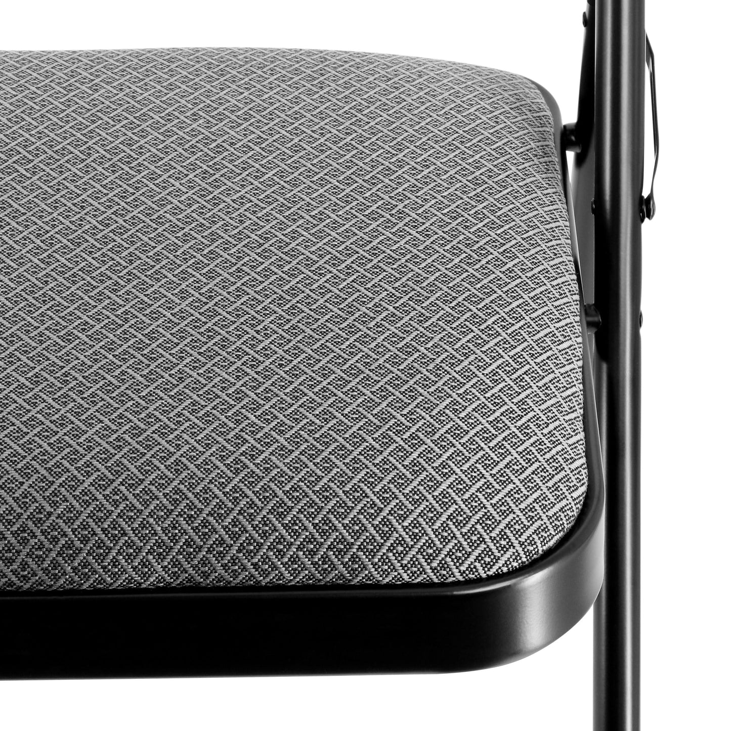 Elama 4 Piece Metal Indoor/Outdoor Folding Dinner Chairs with Padded Seats (Gray3)