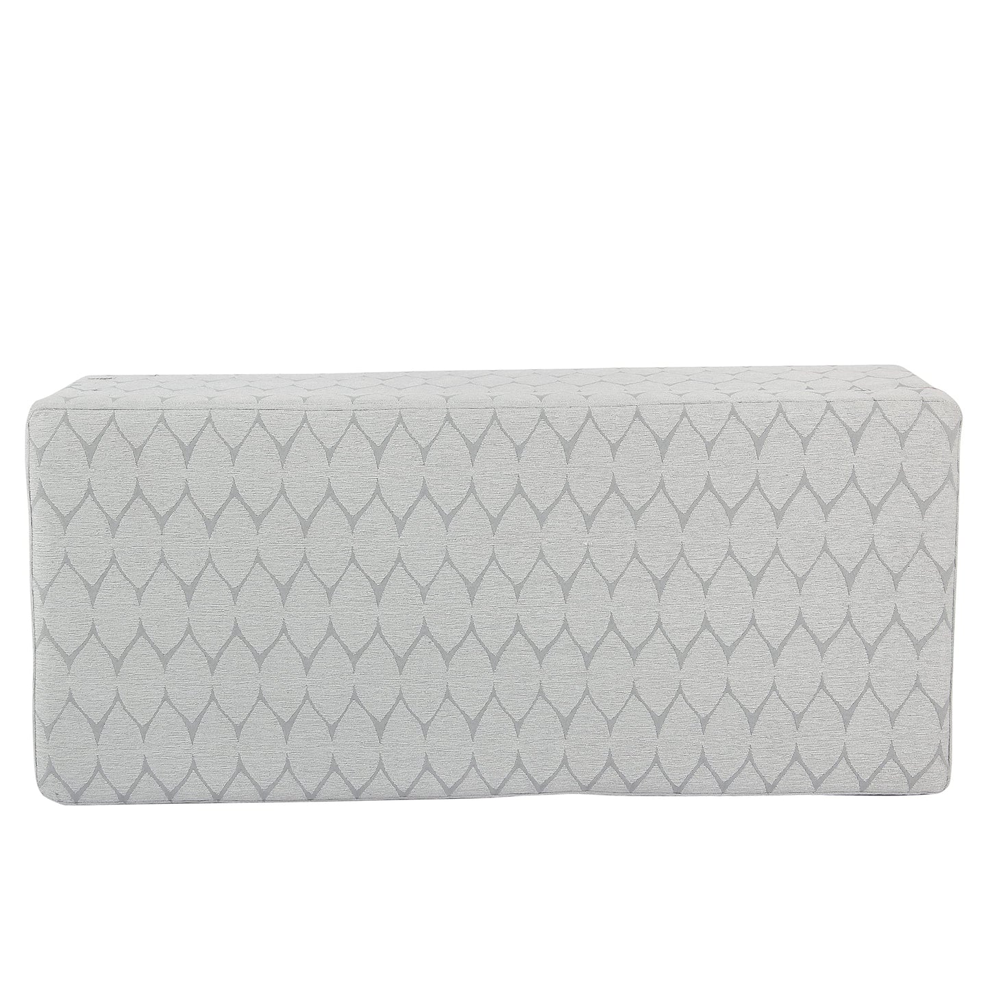 Kinfine 36" Geometric Storage Bench - Gray & Brown