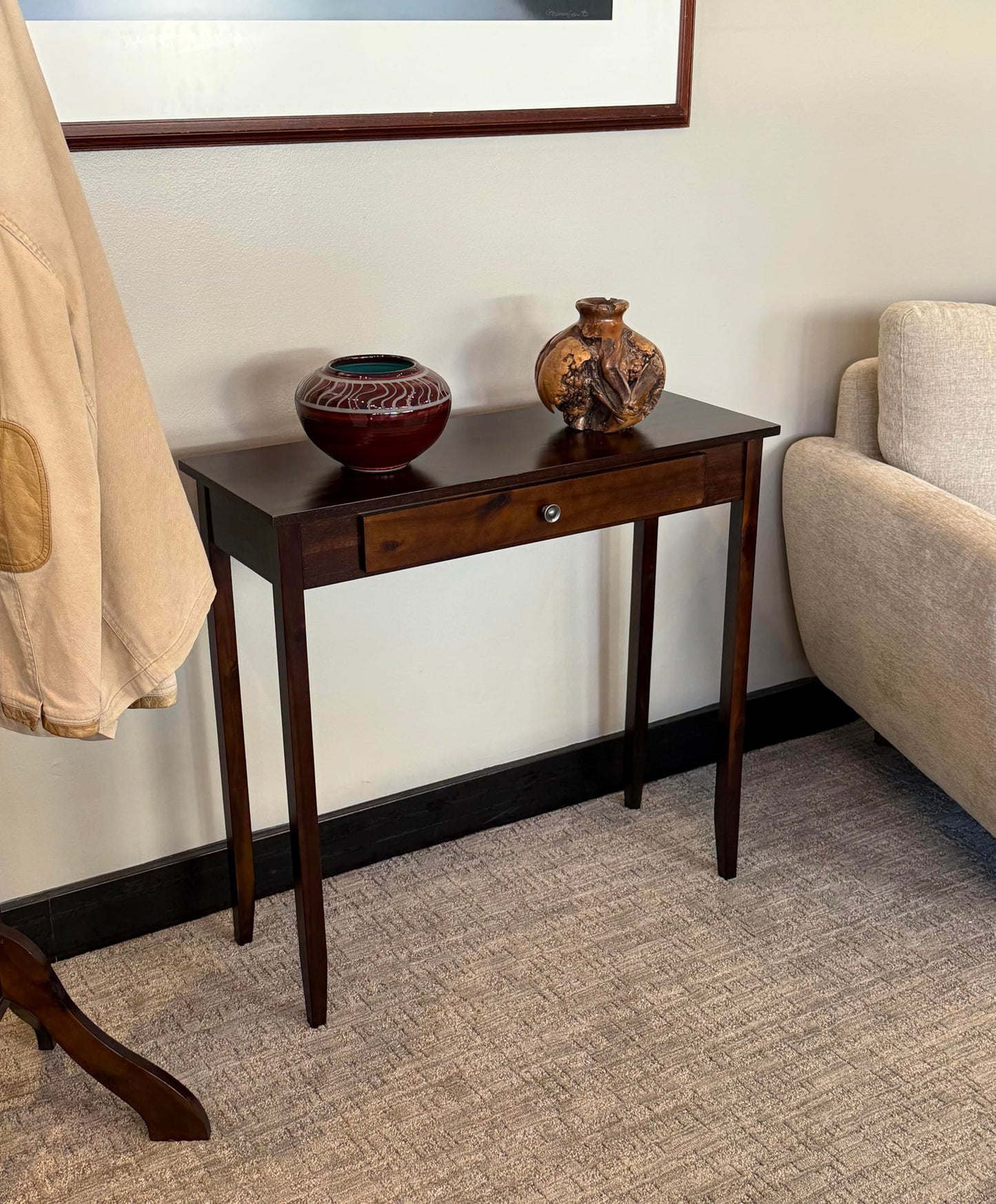 Fairway Avenue Home Solid Acacia Console Table w/Drawer