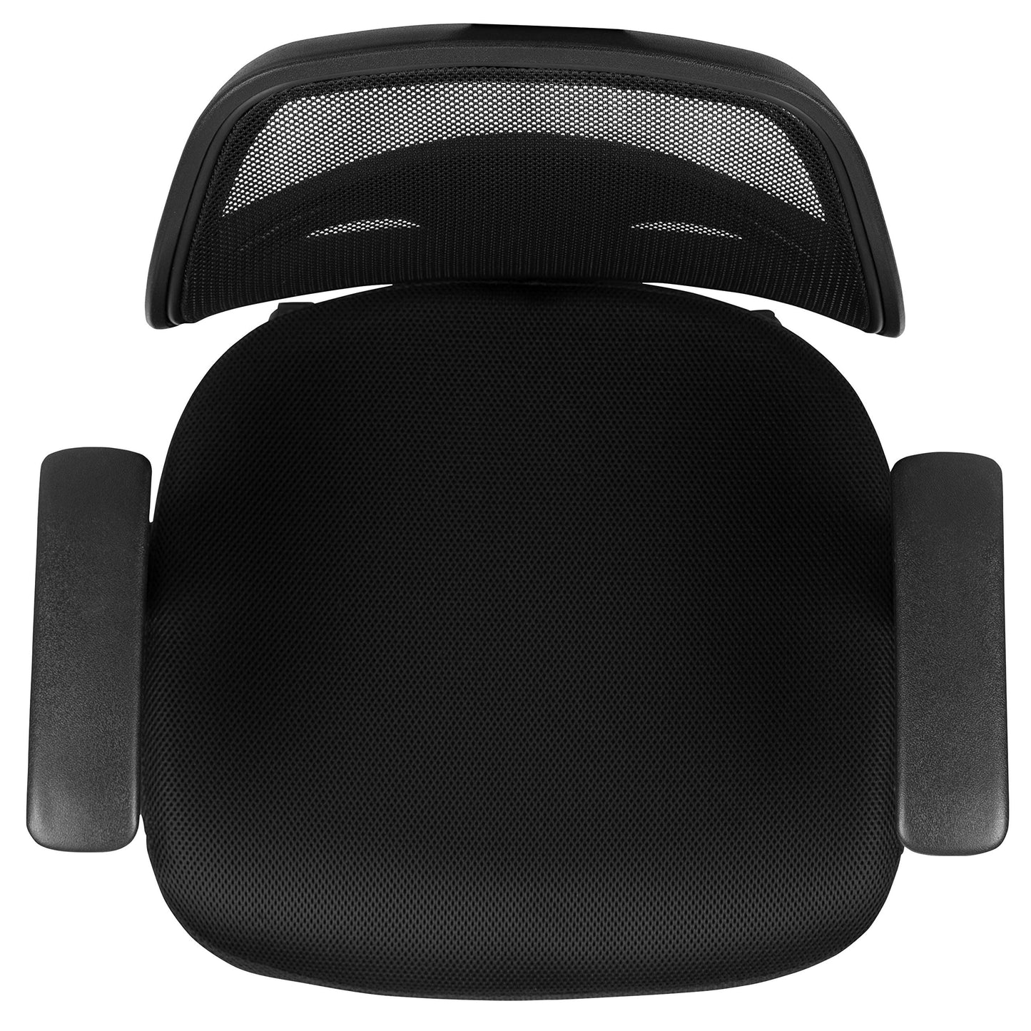 Flash Furniture Flash Fundamentals Mid-Back Black Mesh Swivel Ergonomic Task Office Chair with Arms