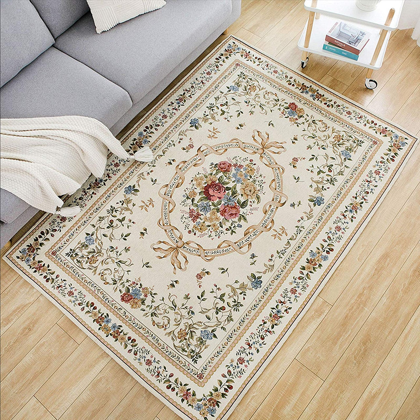 UKELER Royal Collection New Traditional Oriental Rug Home Decor Collection Floral Rugs Carpet for Bedroom, 55'' x 79'', Euro Romance