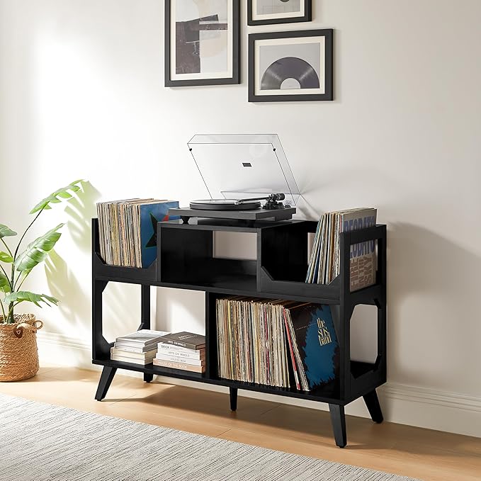 Crosley Furniture Asheville Mid-Century Modern Media Console Record Player Stand